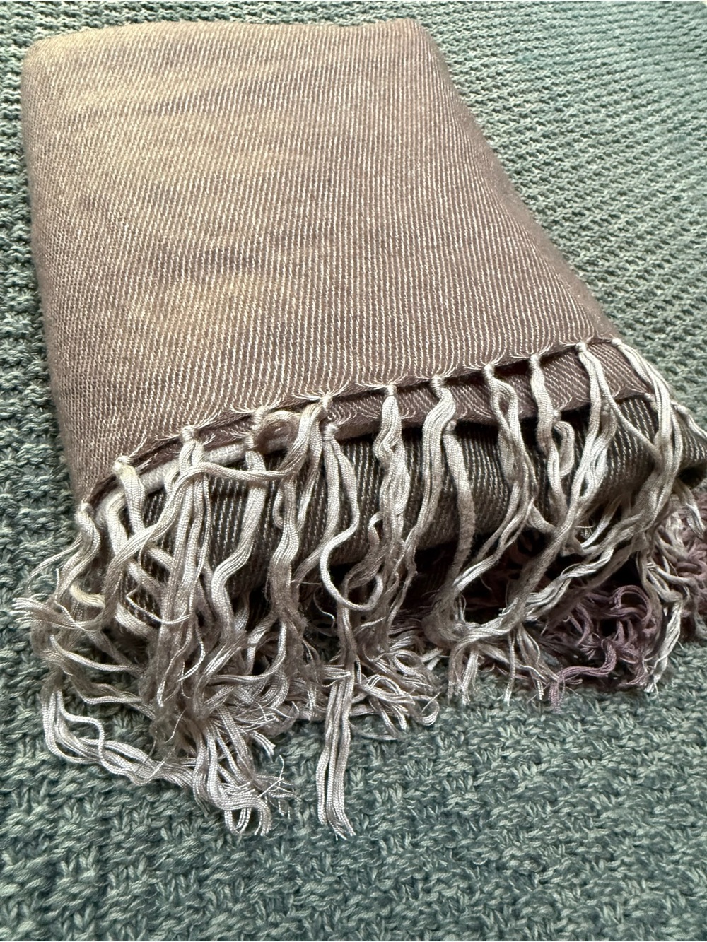 Light Mauve Gradient greys Women's 30 x 72” Scarf - (H &M) - Picture 7 of 7